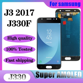 5,0-дюймовый дисплей для SAMSUNG J3 2017 J330 J330F SM-J330F Замена ЖК-дисплея с сенсорным экраном и цифровым преобразователем в сборе