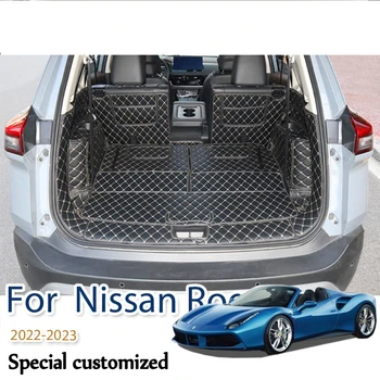 Лучшее качество! Специальные автомобильные коврики в багажник для Nissan Rogue 7 мест 2022 2023, водонепроницаемые ковры для багажника грузового лайнера, бесплатная доставка