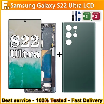 AMOLED ЖК-дисплей Для Samsung S22 Ultra ЖК-дисплей С Сенсорным Экраном Дигитайзер Для Samsung Galaxy S22 Ultra 5G LCD S908 S908B S908U