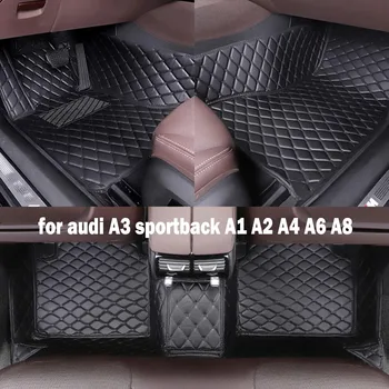 CRLCRT Высококачественные кожаные автомобильные коврики для audi A3 sportback A1 A2 A4 A6 A8 Q3 Q5 Q7 Автозапчасти