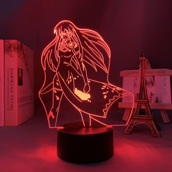 Аниме 3d Светильник Akame Ga Kill для Украшения Детской Спальни Ночник Манга Подарок для Него Ее Настольная Светодиодная Лампа Akame Ga Kill
