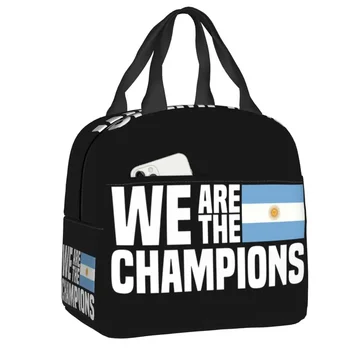 Ланч-бокс с флагом Аргентины для женщин, сменный герметичный термоохладитель, сумка для обедов в аргентинском футболе с изоляцией для еды, Офисная работа
