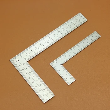 Мини-линейка для обрамления Инструмент для измерения макета Квадратная линейка из нержавеющей стали с прямым углом Точность для построения каркасных датчиков