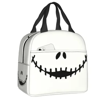 Smiling Jack Термоизолированная сумка для ланча Женская Портативная коробка для ланча из фильма ужасов на Хэллоуин для школьного офиса, сумка для еды на открытом воздухе