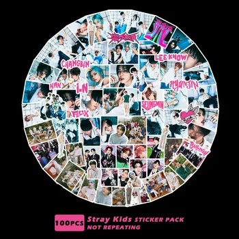 100шт Водонепроницаемая наклейка Stray Kids LE-Star Kpop, Декоративная лента с сокровищами, альбом, Тетрадь, Наклейка на Холодильник