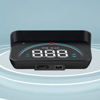 Автомобильный Цифровой HUD С Крупным Шрифтом Интеллектуальный Головной Дисплей С Предупреждением О Превышении Скорости OBD GPS Smart Gauge Сигнализация Низкого Напряжения Автомобильные Аксессуары