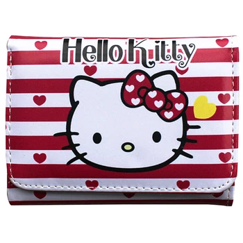 11,5 см * 8,5 см Hello kitty kawaii pattern короткий женский корейский милый кошелек женский кошелек с рисунком держателя карты магнитной пряжкой