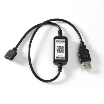 RGB для Светодиодной Ленты Light Mini DC 5-24 В, Телефонное приложение, Bluetooth-совместимый USB-кабель, Контроллер для Светодиодной Ленты Light