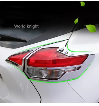4 шт./компл. ABS Хромированная Крышка задних фонарей автомобиля Отделка задних фонарей для Nissan Kicks 2017 2018 2019 2020 2021 Аксессуары