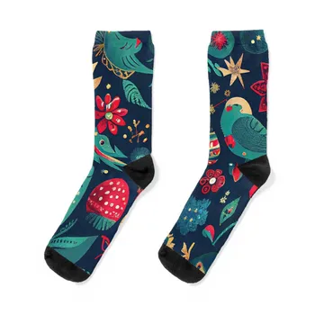 Рождественские каракули Носки Набор носков Модные носки компрессионные носки Носки Для мужчин Женские