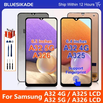 AMOLED Для Samsung Galaxy A326 Дисплей A32 5G SM-A326B A326DS В сборе Для Samsung A325 ЖК-дисплей A32 4G Дисплей SM-A325F Экран